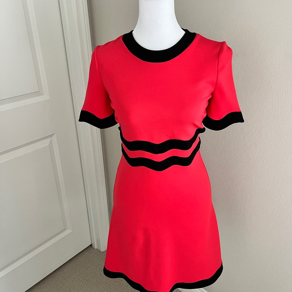 Elegant Red and Black Women's Dress